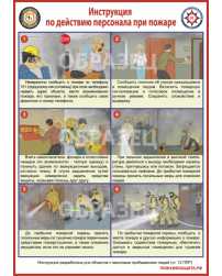 Мини-Стенд «Инструкция по действию персонала на пожаре»