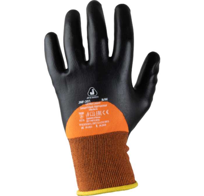 Ultra Light Защитные трикотажные перчатки Jeta Safety с пенонитриловым покрытием на 3/4