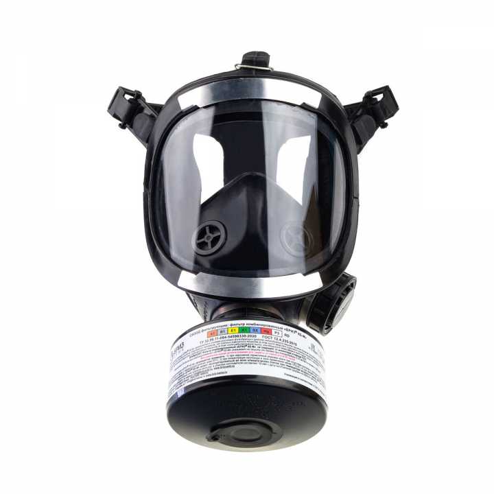 Фото Противогаз фильтрующий БРИЗ-3306 марки A1B1E1K1SXHgP3 R D с маской БРИЗ-4301 (ППМ) категория 3